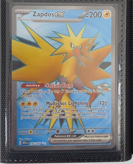 2023 Pokemon Scarlet & Violet 151 #192/165 Zapdos ex — front