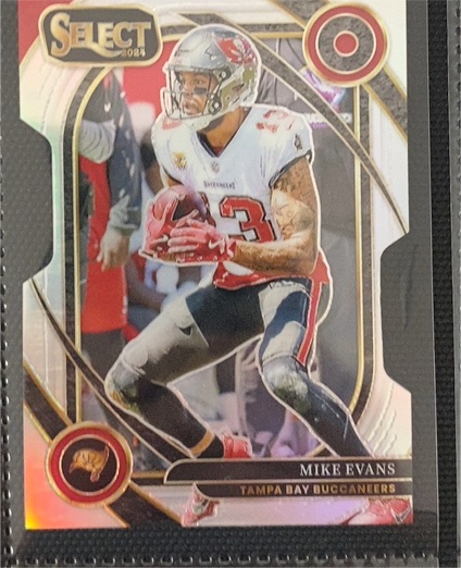 2024 Panini Select #283 Mike Evans Silver Prizm Die Cut — front