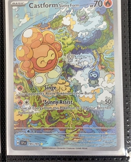 2024 Pokémon SV08: Surging Sparks #195 Castform Sunny Form — front