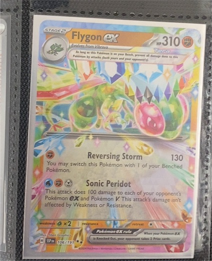2022 Pokémon TCG SV08 Surging Sparks #106 Flygon ex — front