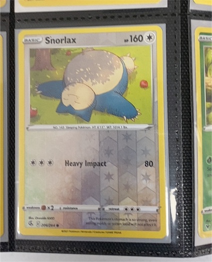 2021 Pokémon Sword & Shield Fusion Strike #206 Snorlax — front