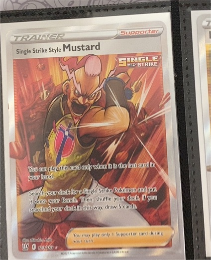 2021 Pokémon TCG Battle Styles #163 Single Strike Style Mustard — front