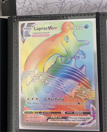 2021 Pokemon Sword & Shield #203 Lapras VMAX — front