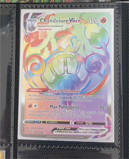 2021 Pokémon Fusion Strike #040 Chandelure VMAX — front
