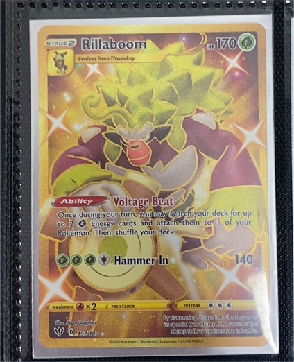 2020 Pokemon TCG Darkness Ablaze #197 Rillaboom — front