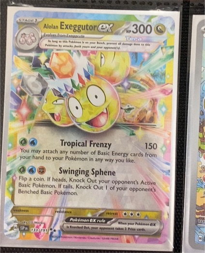 2024 Pokémon TCG SV08: Surging Sparks #133/191 Alolan Exeggutor ex — front