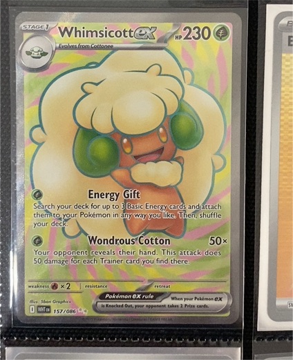2025 Pokémon White Flare #157 Whimsicott ex — front