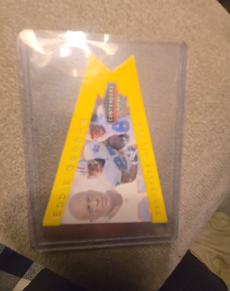 1998 Playoff Contenders Pennants Yellow #26 Eddie George — front