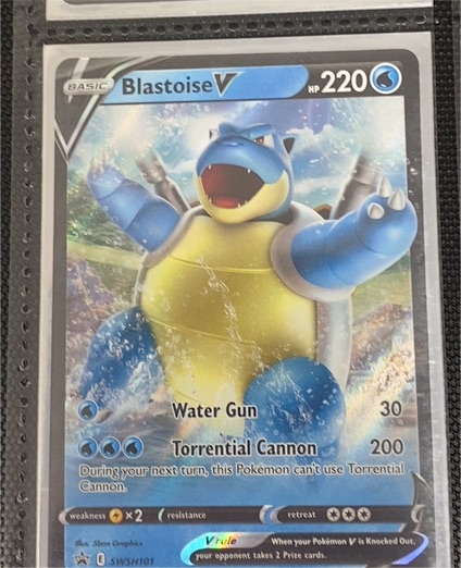 2021 Pokémon TCG Sword & Shield Black Star Promo #SWSH101 Blastoise V — front