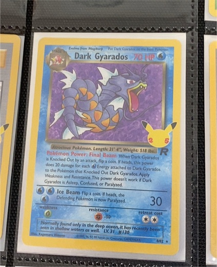 2021 Pokemon Celebrations Classic Collection #8 Dark Gyarados — front
