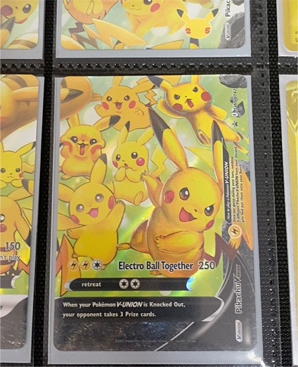 2021 Pokémon Black Star Promo #SWSH142 Pikachu V-Union — front