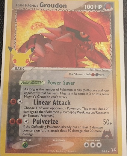 2004 Pokemon Celebrations: Classic Collection #9 Team Magma's Groudon — front