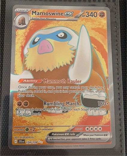 2025 Pokémon Journey Together #174 Mamoswine ex — front
