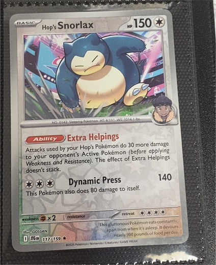 2025 Pokemon SV09: Journey Together #117 Hop's Snorlax — front