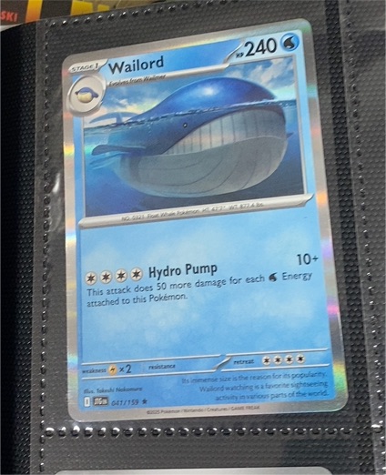 2025 Pokémon Journey Together #041 Wailord — front