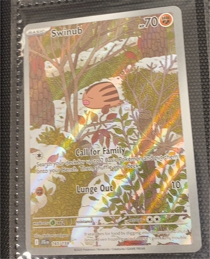 2023 Pokémon SV09: Journey Together #165/159 Swinub Illustration Rare — front
