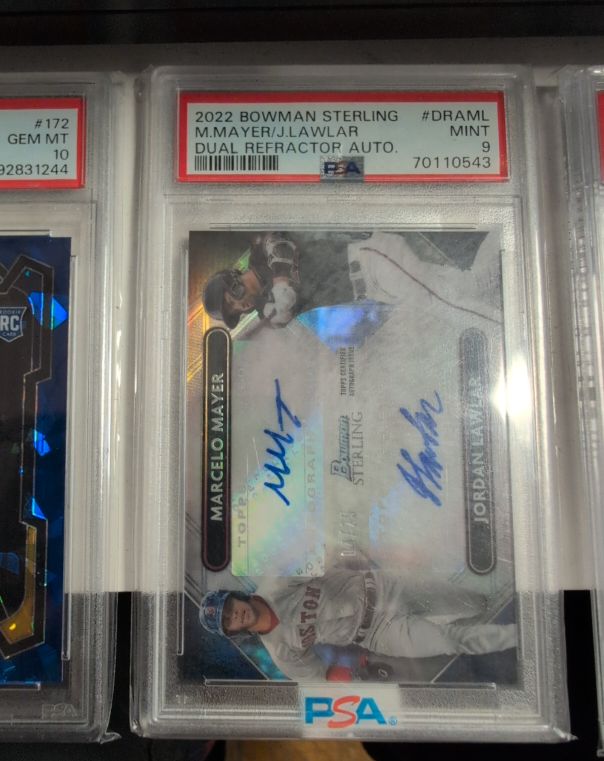 2022 Bowman Sterling #DRAML Marcelo Mayer/Jordan Lawlar Dual Refractor Auto — front