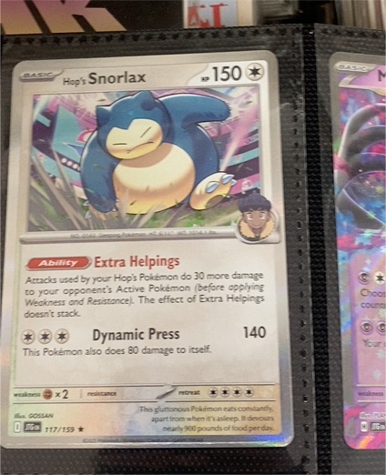 2025 Pokemon Journey Together #117 Hop's Snorlax — front