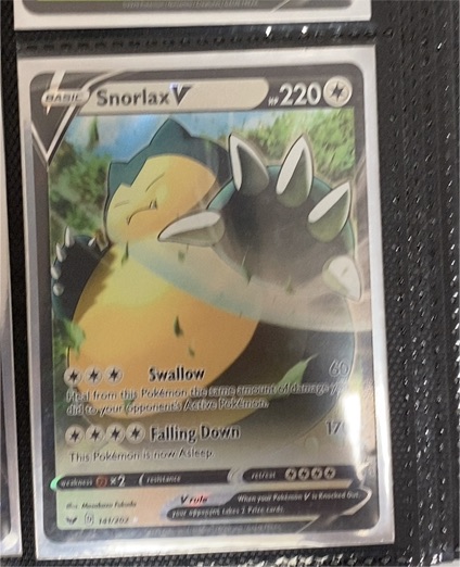 2020 Pokémon Sword & Shield #141 Snorlax V — front