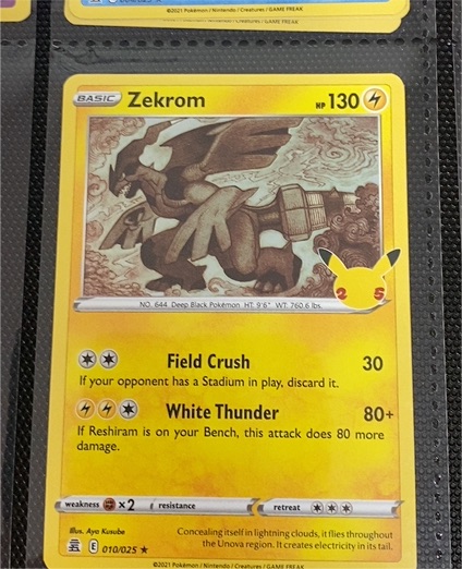 2021 Pokemon Celebrations #010 Zekrom — front