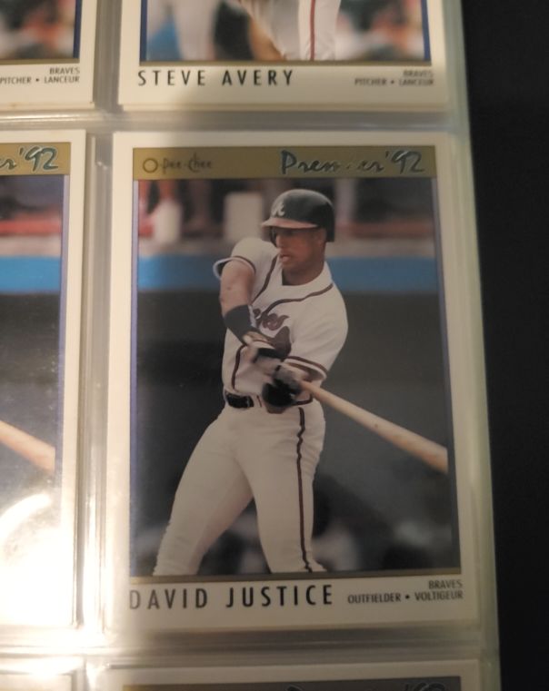 1992 O-Pee-Chee Premier #117 David Justice — front