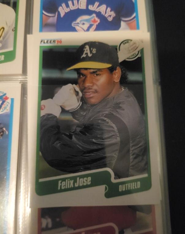 1990 Fleer #13 Felix Jose — front