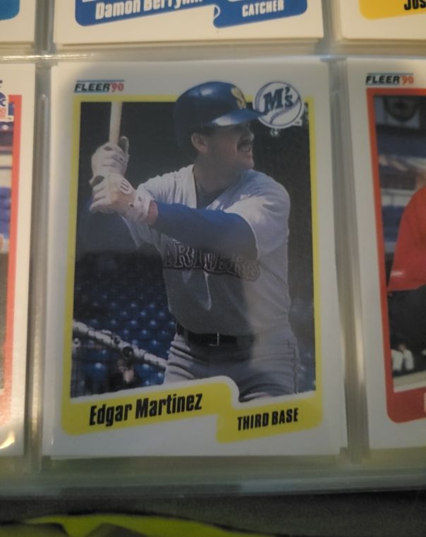 1990 Fleer #520 Edgar Martinez Seattle Mariners — front