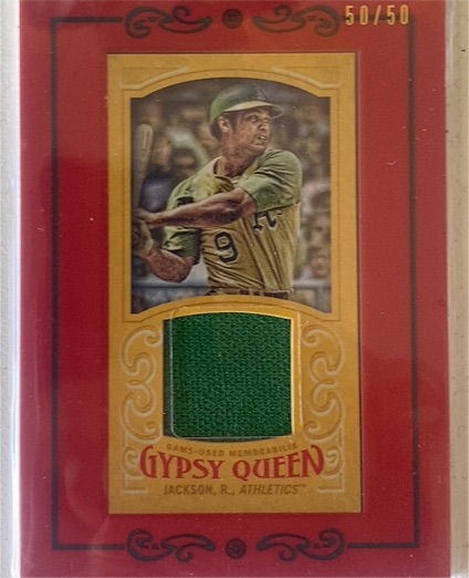2016 Topps Gypsy Queen #GMR-RJA Reggie Jackson Mini Relic — front