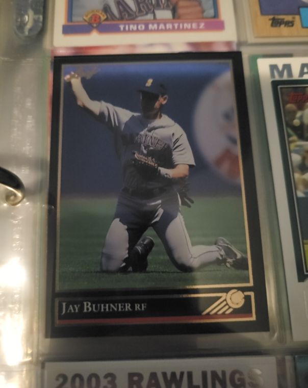 1992 Leaf #128 Jay Buhner — front
