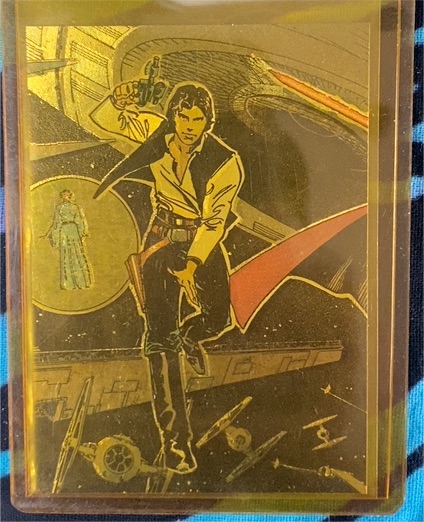 1993 Topps Star Wars Galaxy #2 Han Solo Etched Foil Chase Card — front