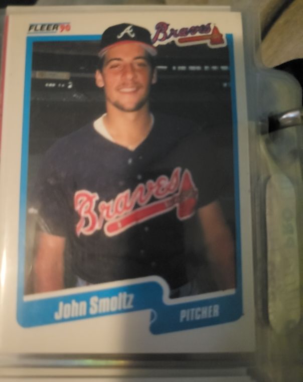 1990 Fleer #595 John Smoltz Atlanta Braves — front
