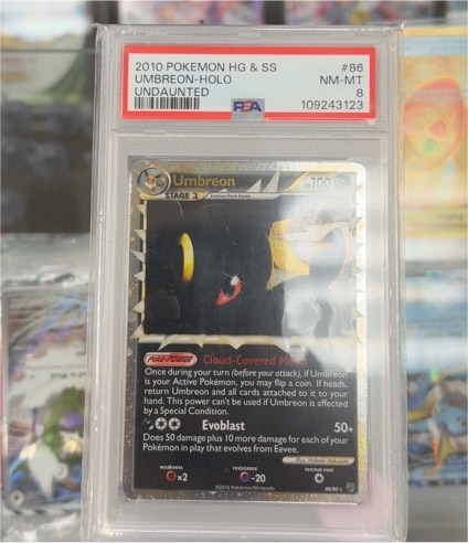 2010 Pokemon Heartgold & Soulsilver Undaunted #86 Umbreon Holo — front