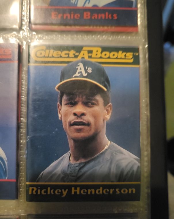 1990 CMC Collect-A-Books #8 Rickey Henderson — front