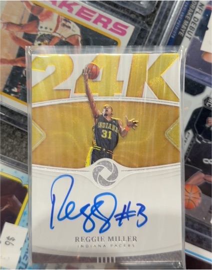 2018 Panini Opulence 24K Autographs #24K Reggie Miller — front