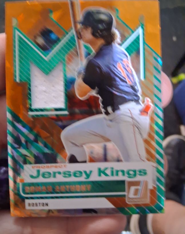 2025 Donruss Prospect Jersey Kings Orange Ice #PJK-RA Roman Anthony — front