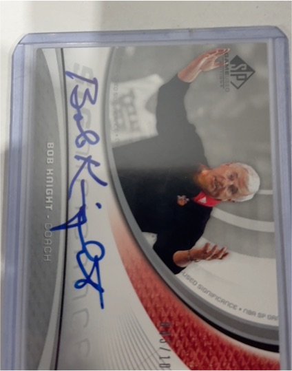 2005 SP Authentic Significance #SIG-BK Bob Knight — front