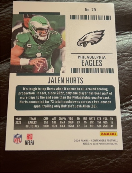 2024 Panini Contenders Football #79 Jalen Hurts — front
