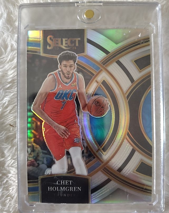 2023-24 Panini Select #160 Chet Holmgren Premier Level Blue — front