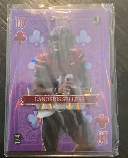 2024 Wild Card 5 Card Draw Stacked Deck #10 Lanorris Sellers — front