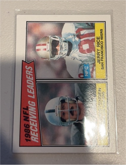 1987 Topps #228 Receiving Leaders Jerry Rice — front