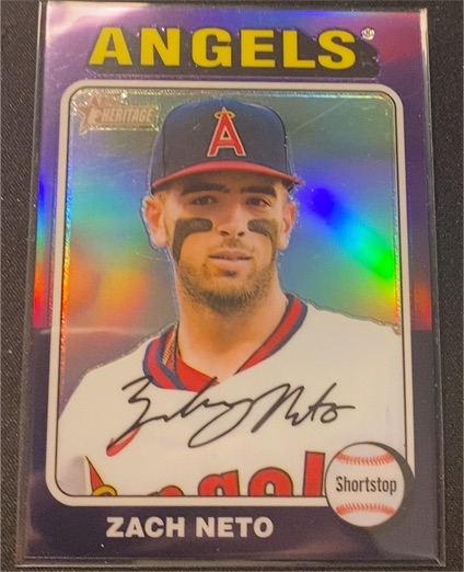 2024 Topps Heritage #265 Zach Neto — front