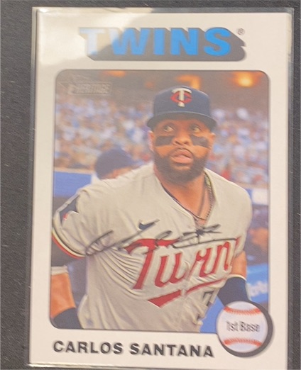 2024 Topps Heritage #663 Carlos Santana — front