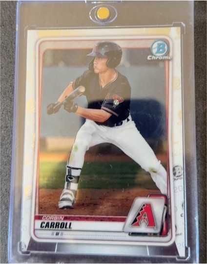 2020 Bowman Chrome Draft #BD-114 Corbin Carroll — front