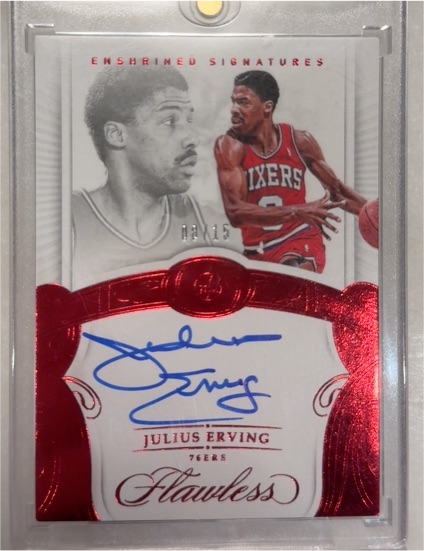 2017-18 Panini Flawless Enshrined Signatures #14 Julius Erving — front