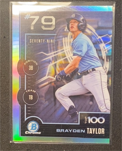 2025 Bowman Chrome Bowman Scouts Top 100 #BTP-79 Brayden Taylor — front