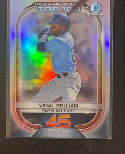 2021 Bowman Chrome Scouts Top 100 #BTP-46 Vidal Brujan — front