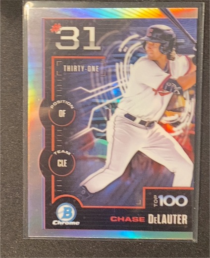 2025 Bowman Chrome Scouts Top 100 #BTP-31 Chase DeLauter — front