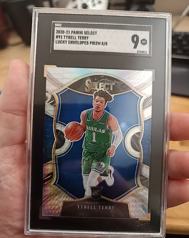 2020-21 Panini Select #91 Tyrell Terry Lucky Envelopes Prizm — front