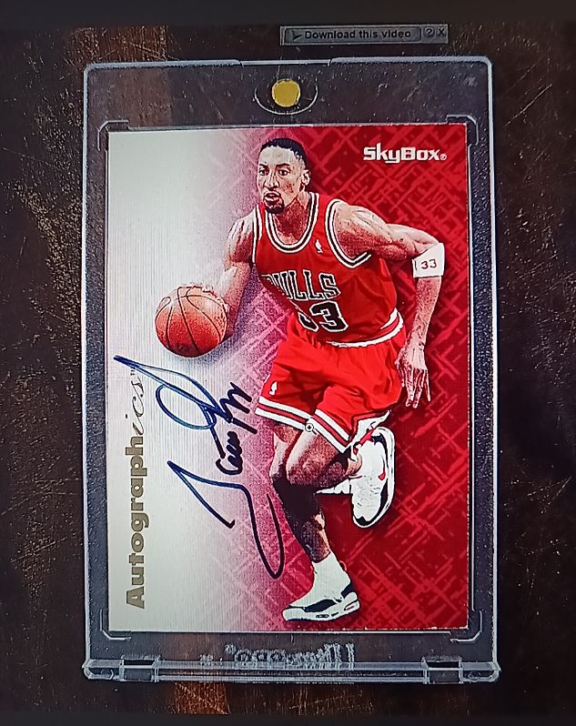 1996-97 SkyBox Premium Autographics #33 Scottie Pippen — front