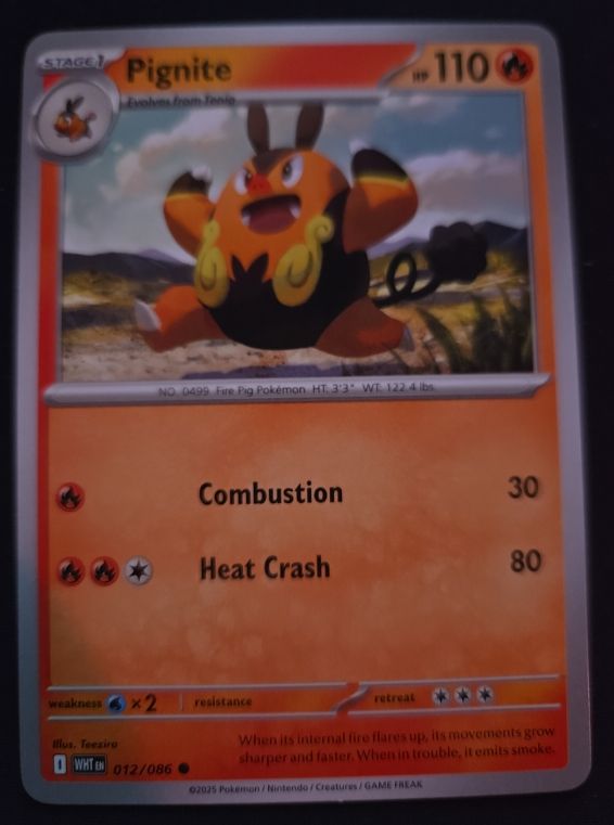 2025 Pokémon Scarlet & Violet #012 Pignite — front